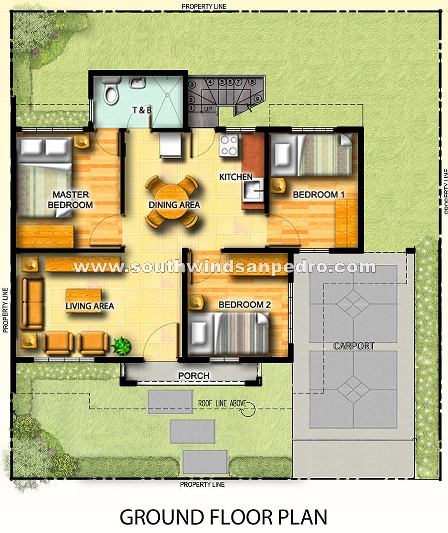 Walnut House with Roof-Deck 1F Floorplan
